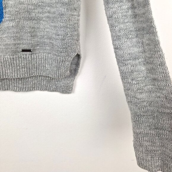 Hollister bear hug sweater, Size S. Gray blue. Cute y2k. Cotton blend Stretchy - Picture 7 of 13